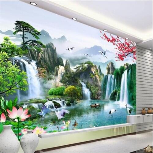 Beibehang 3d custom photo wallpaper wall murals wall stickers Beautiful TV background wall papel de parede para quarto tapety