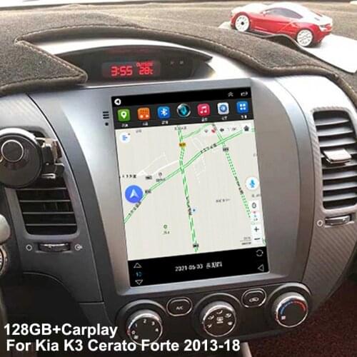 Tesla Screen 64GB Car Multimedia GPS Navigation For Kia K3 Cerato Forte 2013 Autoradio Bluetooth Stereo Android 10 Head Unit