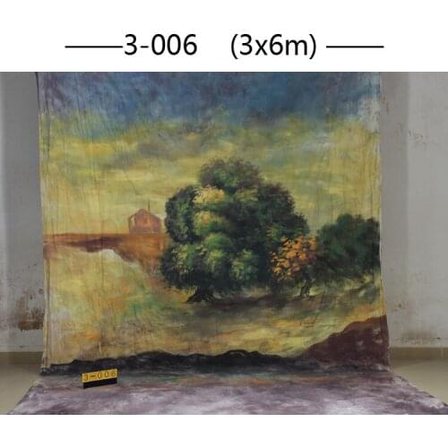 Custom 3x6M Hand Painted natural scenic tree Backdrop background,muslin photography backdrops for Family Photos,adult,kids 3006