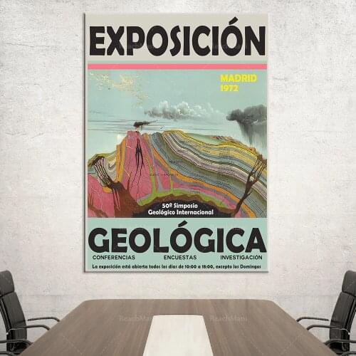 Geological Exhibition Poster 1972 Geology Poster Geology Print
