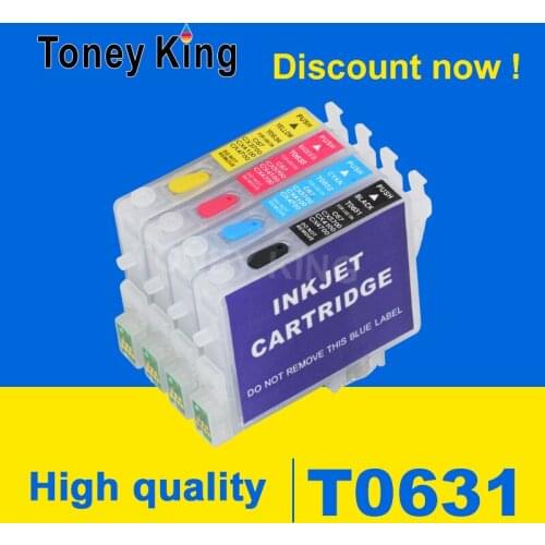 Toney King Refill Ink Cartridge T0631 T0632 T0633 T0634 For Epson Stylus C67 C87 C87 Plus CX3700 CX4100 CX4700 CX5700F Printer