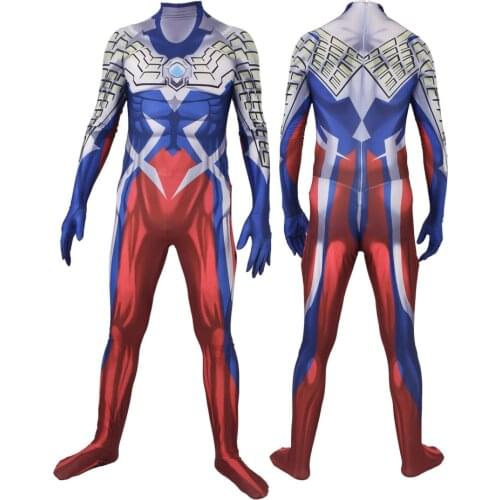 Ultraman Costume Cosplay Tiga/Jack/Orb Costume Lycra Spandex Superhero Zentai Bodysuit Halloween Costume Ultraman For Adult/Kids