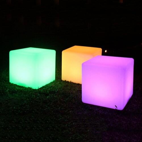 Waterproof LED Cube Chair Light With Remote Cordless Cube Stool LED Cube Seat Lamp For Adult Home Garden Patio Party Decoration