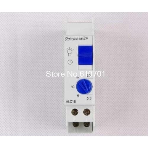 AC220-240V 16A 250V Mechanical Din Rail 20Mins Programmable Timer Switch Staircase Light ALC18 0.5min 5min 10min 15min 20min