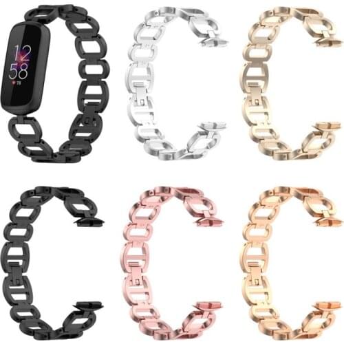 Metal Band Bracelet for Fitbit Luxe Bracelet Comfort Replacement Watchband Strap for Fitbit Luxe Smart Watch Accessories QBMY