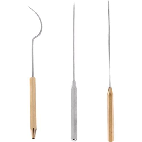 Fly Tying Bodkins Half Hitch Tool Handle Fly Tying Dubbing Needle Fishing Tools