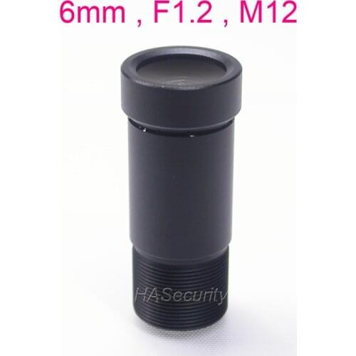 6mm , F1.2 , M12 , 1/2.5" , 3.0MP LENs for CCTV camera installation assembly