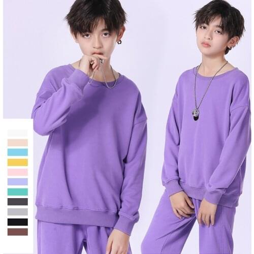 Teen Boys Girls Sweatshirt 2021 Spring Cotton Kids Tops School O-neck Girls Clothes Sport Sweatshirt Children Costume Outfits