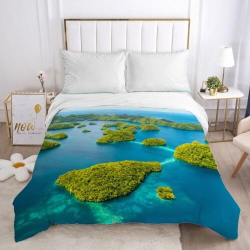 Landscape Duvet cover Quilt/Blanket/Comfortable Case 140x200 240x220 240x260 Queen King Single Bedding for Home island