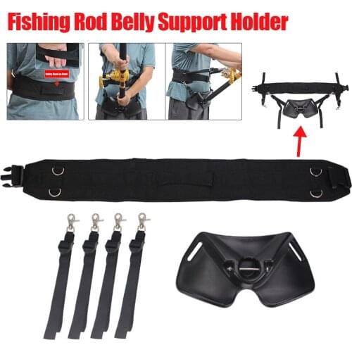Professional Adjustable Fishing Waist Belt Padded Belly Top Belt Fishing Rod Support Belt Fishing Supplies for Boat Sea Fishing