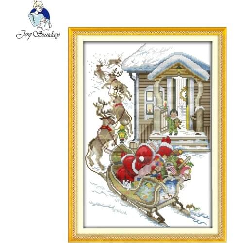 Joy sunday figure style Christmas Eve cross stitch christmas ornaments patterns to print 14ct and 11ct