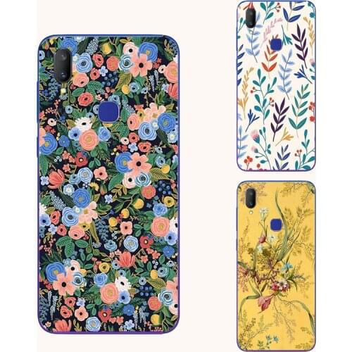 Flower shape butterfly silicone phone case For Vivo Y15 Y17 Y19 Y21 Y25 Y31 Y51 Y51A Y51L Y51s Y53s 4G floral leaves phone case