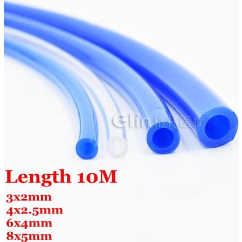 10M Dental Polyurethane PU chair water vapor Air Hose Pipe Tube Blue 3x2,4x2.5,6x4,8x5mm