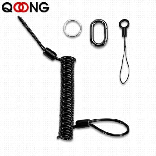 30-100cm Long Retractable Keyring Extendable Metal Wire Keychain Clip Pull Key Ring Anti Lost ID Card Holder Key Chain H31