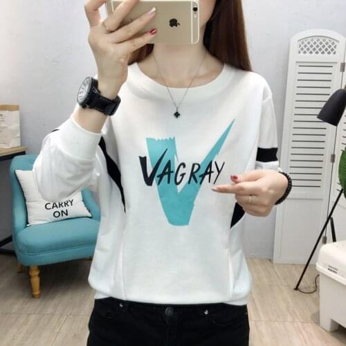 Letter Print Graphic Sweatshirt Women Long Sleeve Womens Clothing Fashion Tops Dames Kleding Sudaderas De Mujer 2021pull Femme