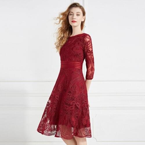 Spring Autumn Vintage Midi Dress Women Clothes Ladies Dresses Elegant Party Pink Women Dress 2020 Plus Size Vestidos 202018115