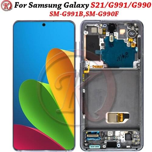 6.2''For Samsung Galaxy S21 Lcd G990 G991B G990F/DS with Frame Display Touch Screen Digitizer For Samsung G990F G991 Lcd