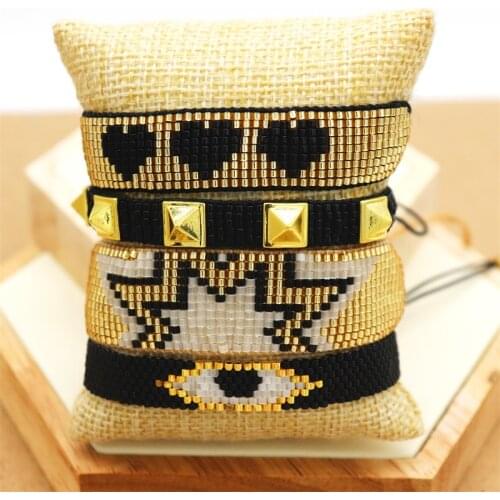 ZHONGVI Turkish Evil Eye Bracelet For Women MIYUKI Bracelet Jewelry Mexico Pulseras Mujer Silver Color Crystal Handmade Gift