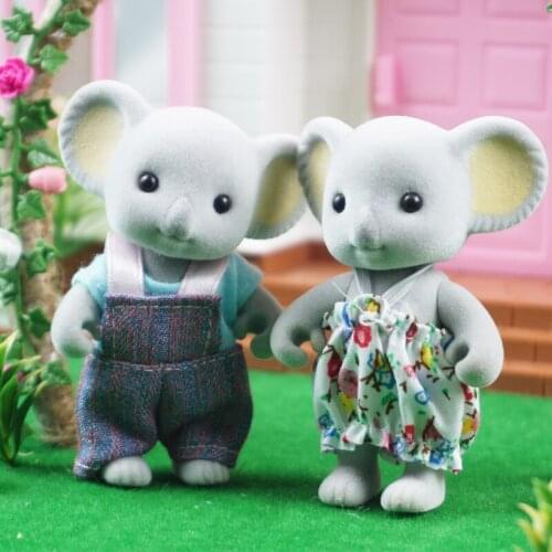 1/12 Rabbit Panda Girl Pretend Toy Set Toy Forest Animal Family Child Simulation 1:12 Scale Dollhouse Furniture Miniature