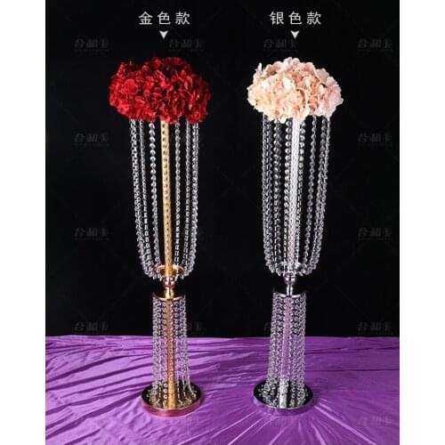10Pcs 80cm acrylic Imitation crystal wedding centerpiece lead road event wedding decoration / party decoration event candlestick