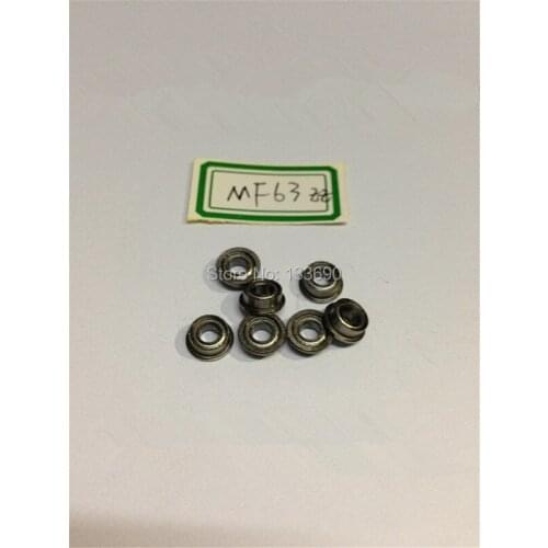 10pcs/lot 3mm MF63ZZ MF63Z 3 mm * 6 mm * 2.5 mm MF63 miniature flange deep groove ball radial ball bearing 3x6x2.5 mm