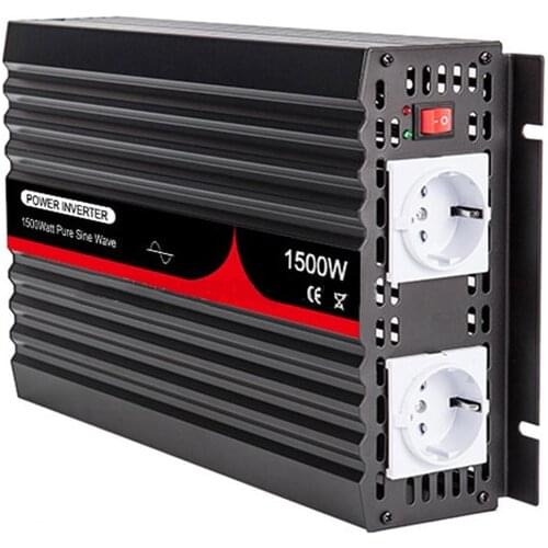 1500W Pure Sine Wave Inverter 12V/24V/48V DC to 100V/110V/120V/220V/230V/240V AC 50/60HZ Voltage Transformer Power Inverter