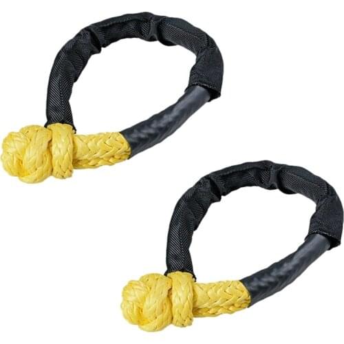 2X Soft Shackle Rope Synthetic Tow Recovery Strap 38,000LBs WLL Auto Parts Tow Rope Synthetic Fiber