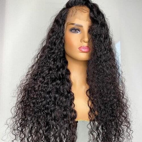 28 Inch kinky Curly Wig 13*6 Deep Lace Closure Front Human Hair Wigs For Black Women Brazilian 13x4 Deep Wave Frontal Wig