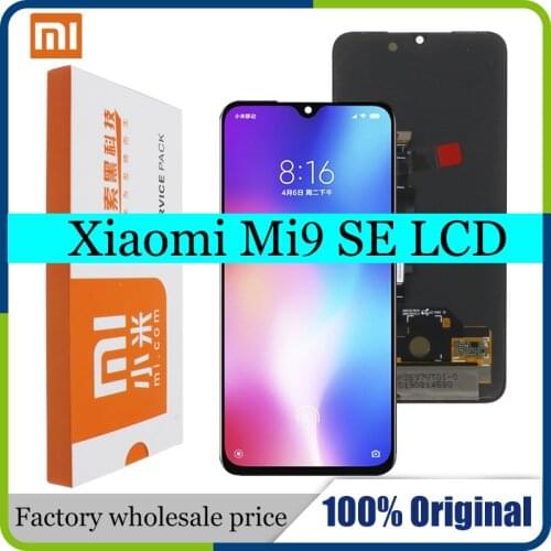 5.97" Original AMOLED For Xiaomi MI 9 SE Mi9 Se Amoled LCD Display Screen With Frame+Touch Screen Digitizer For MI 9Se Display