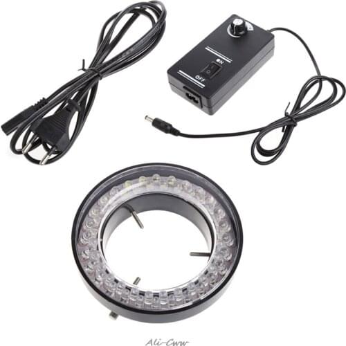 60 LED Adjustable Ring Light illuminator Lamp for STEREO ZOOM Microscope Microscope EU Plug