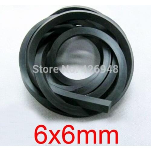 6x6mm 6mm Fluorine rubber strip,fluororubber bar,FKM FPM Viton sealing strip oil acid and alkali resistance heat-resistant