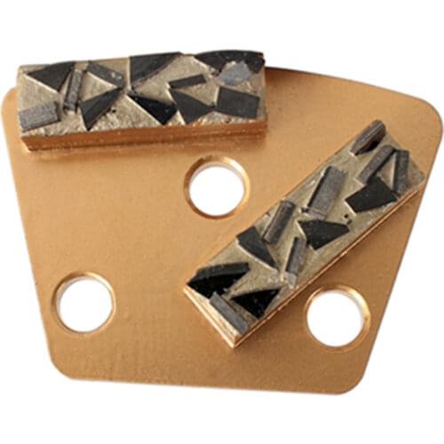 PCD17 New Technology Floor Coating Removing Split PCD Scraper Trapezoid Floor PCD Grinding Pad Floor Coatings Remover 12PCS