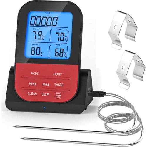 Digital Wireless Oven Thermometer Meat BBQ Grilling Food Probe Kitchen Thermometer Cooking Tools With Timer Alarm