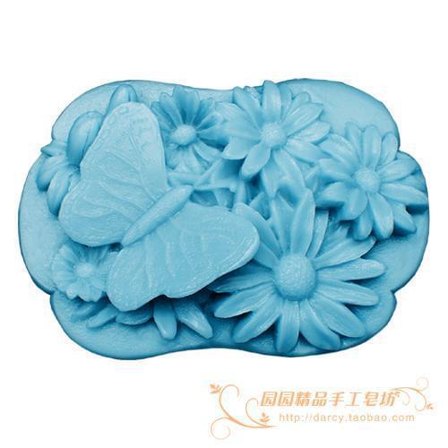 Flower butterfly Silicone Soap mold Handmade 3d silicone mould DIY Craft molds S095