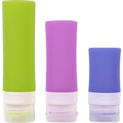 Travel Silicone Sub-bottle Cylindrical Shampoo Shower gel Cosmetic Press Bottle Portable 38 ml 60 ml 80 ml