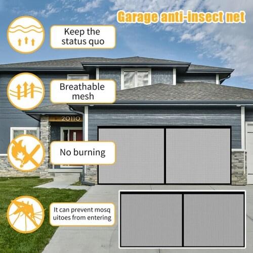 Garage Door Screen with 2 Doors for Quick Access and Easy to Install can CSV