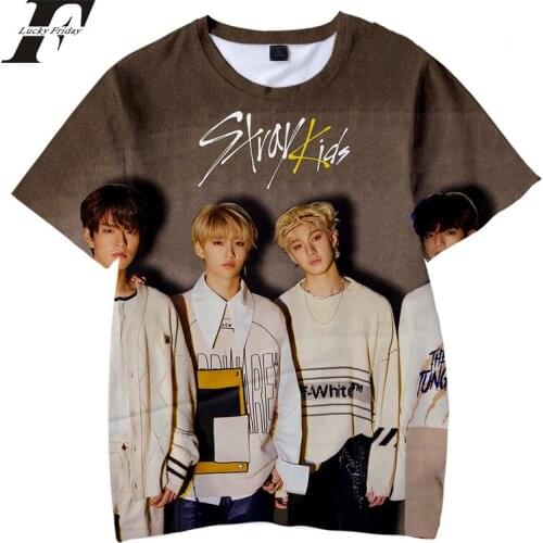 Stray Kids 3d t shirt women/men kpop Album Yellow Wood Stray Kids Children streetwear Boy/girl kids Casual tshirt Clothes 2019