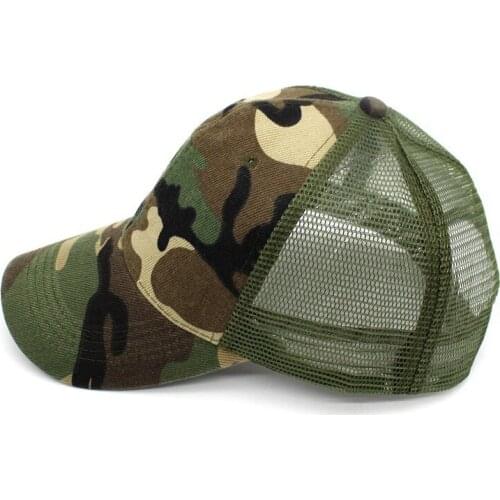 Ponytail Baseball Cap Women Messy Bun Baseball Hat Snapback Camouflage Mesh Cap Spring And Summer Camo Outdoor Hat