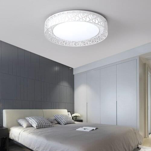Creative personality warm art living room bedroom study small room simple and modern LED circular nest ceiling lamp led lighting