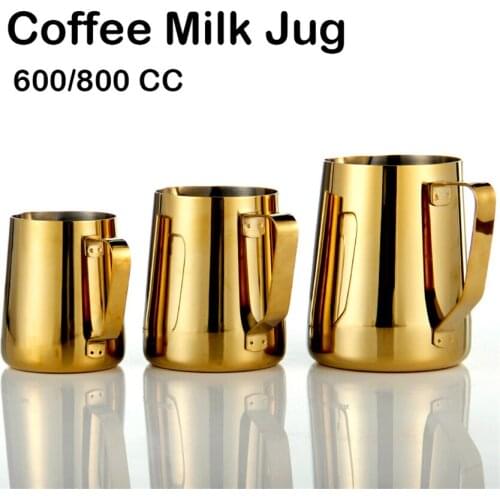 New Style Coffee Pitcher Stainless Steel Milk Jug Frothing Pitcher Pull Flower Cup Espresso Machines For Barista Coffee Tool