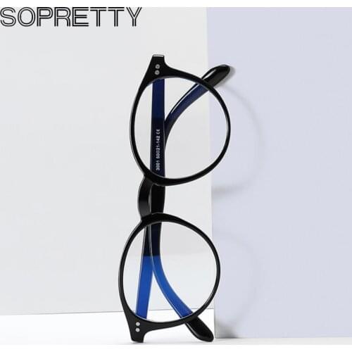 Retro Men & Women Round Frame Anti Blue Ray Glasses, PC Lens Goggles for Computer Eyeglasses Frames A3001