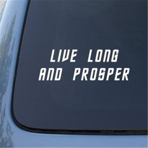 Bargain Max Live Long Prosper - Star Spock Vulcan Sticker Die Cut Decal Notebook Car Laptop 8" (White) guitar sticker