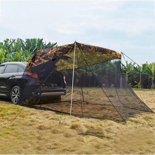Car Trunk Tent Waterproof Auto Side Awning Rear Extension Sunshade Tent For Self-driving Travel Camping Picnic Tail Tent