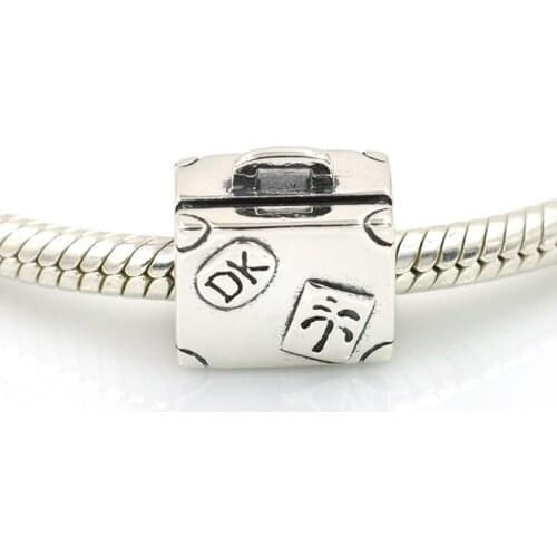 Fits Pan Charms Bracelet Travel Suitcase Charm Bead Original 925 Sterling Silver Beads Jewelry Making DIY Bracelets
