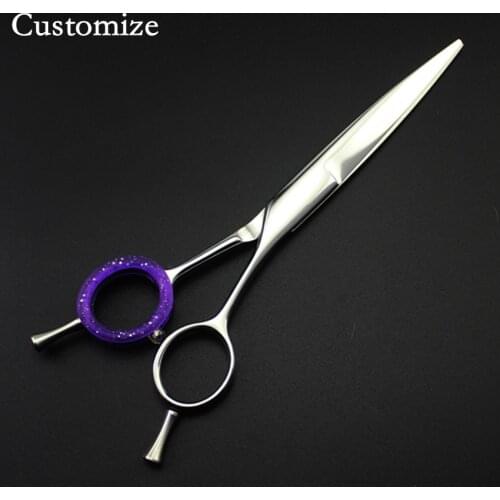 Customize upscale professional Japan 440c 6 inch haircut hair scissors cut barber cutting make up shears hairdressing scissors