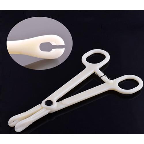 Profession Plastic Disposable Body Piercing Plier Round Open Clamp Body Ear Lip Navel Nose Tongue Piercing Forcep Tool