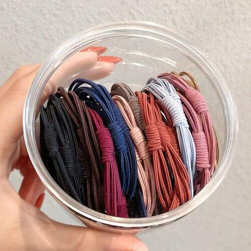 20Pc/Box Kids Hair Ties Hair Accessories Simple Fashion Elastic Hair Bands For Women Girls Headwear Colorful Scrunchie Hair Rope