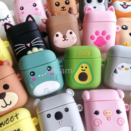 Fruit For Airpod Case Silicone Cartoon Cover For airpods case Earphone 3D Headphone case