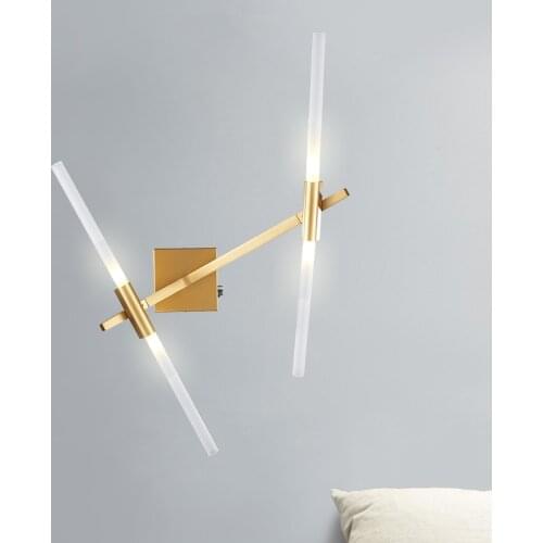 Modern Golden Wall Decor Wall Lamp Living Room Bedroom Bedside Lamp Creative Led WallLight Foyer Home Bar Luminaria Walllamp