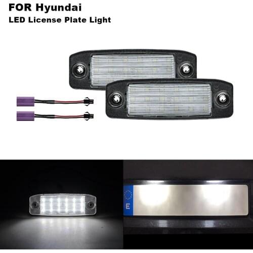 2PCs Canbus LED License Plate Lights Number For HYUNDA Sonata 10 YF 10MY GF 10 2010 2011 2012 2013 2014 2015 2016 2017 2018 2019